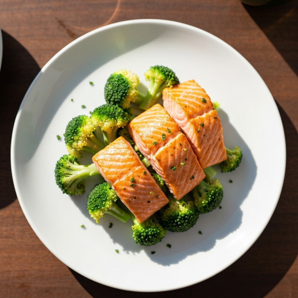Baked Salmon with Broccoli