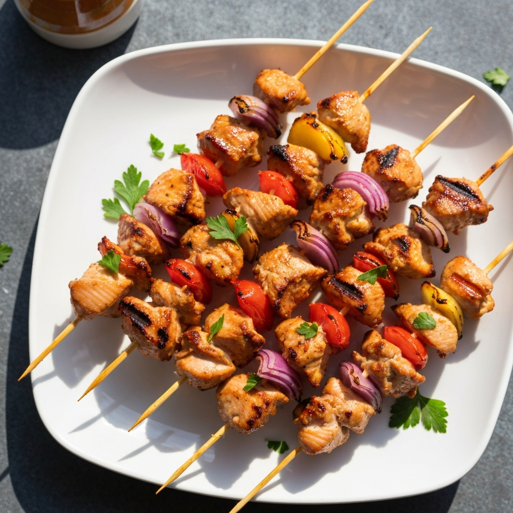 Chicken kebab skewers