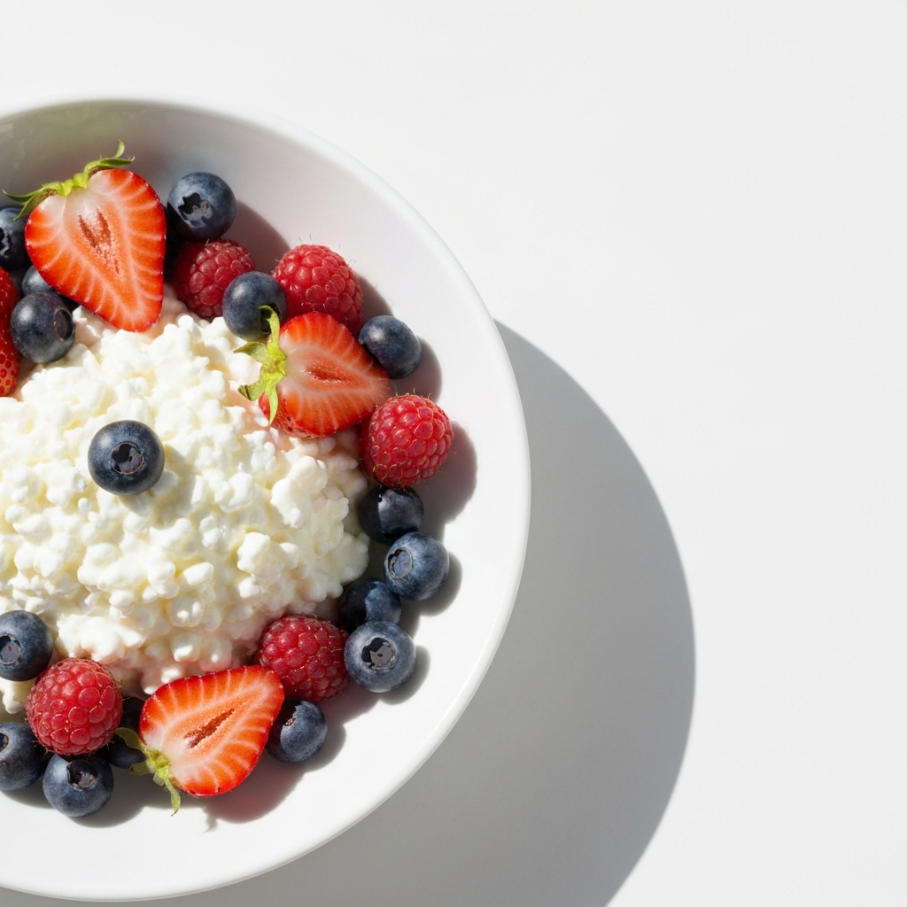Cottage cheese with berries