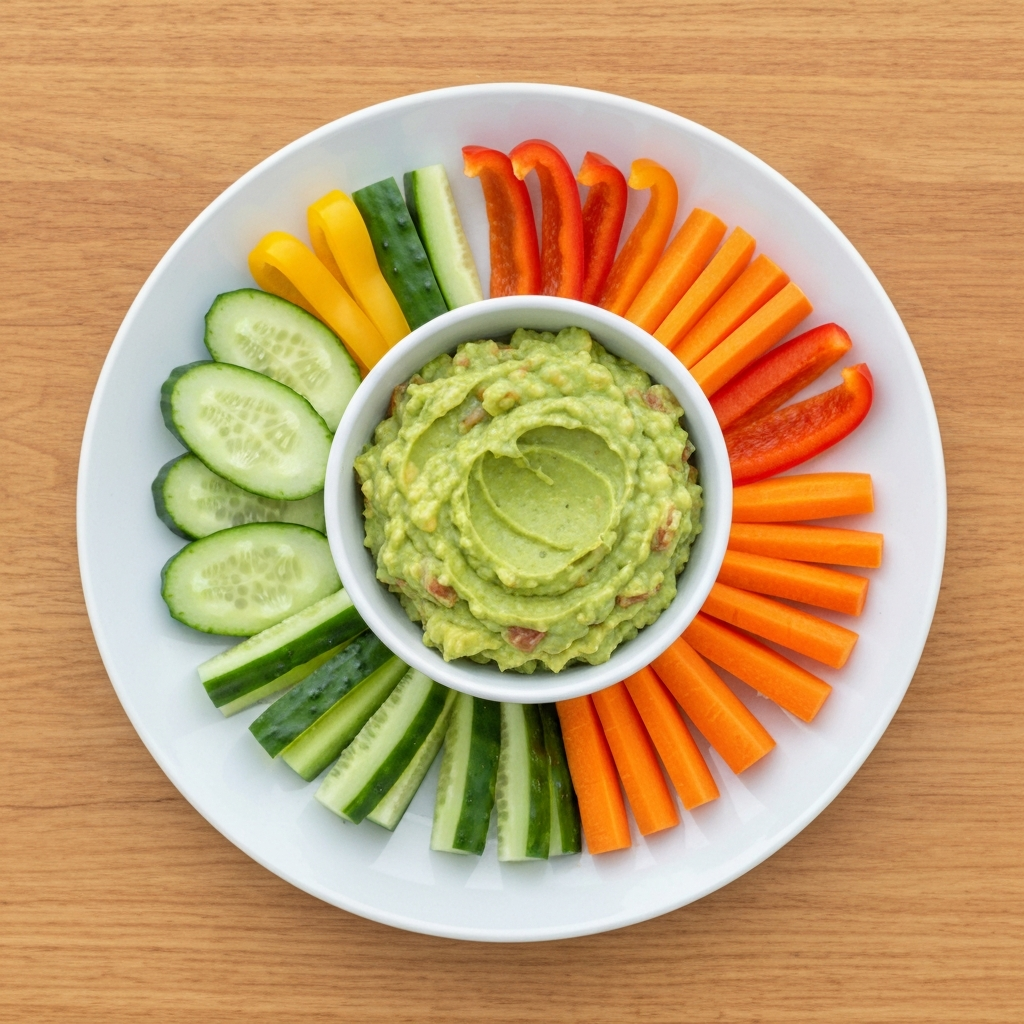 Guacamole with crudités