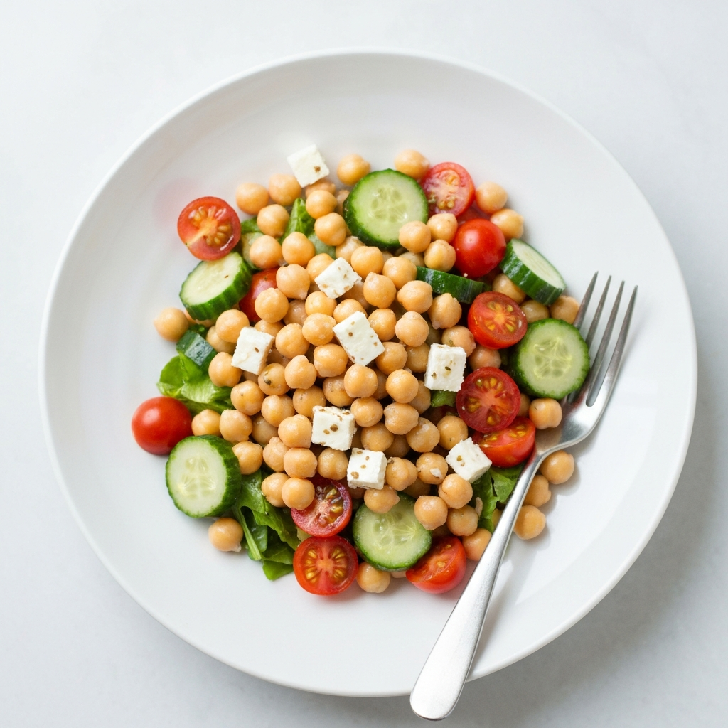 Mediterranean chickpea salad