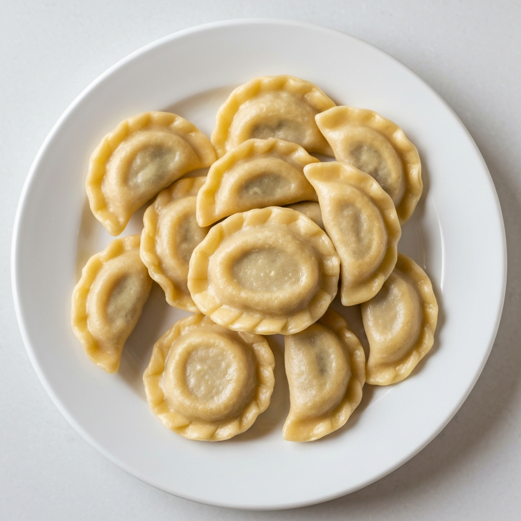 Pierogi ruskie (potato-cheese dumplings)