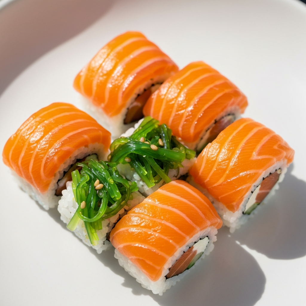 Salmon sushi roll (6 pcs)