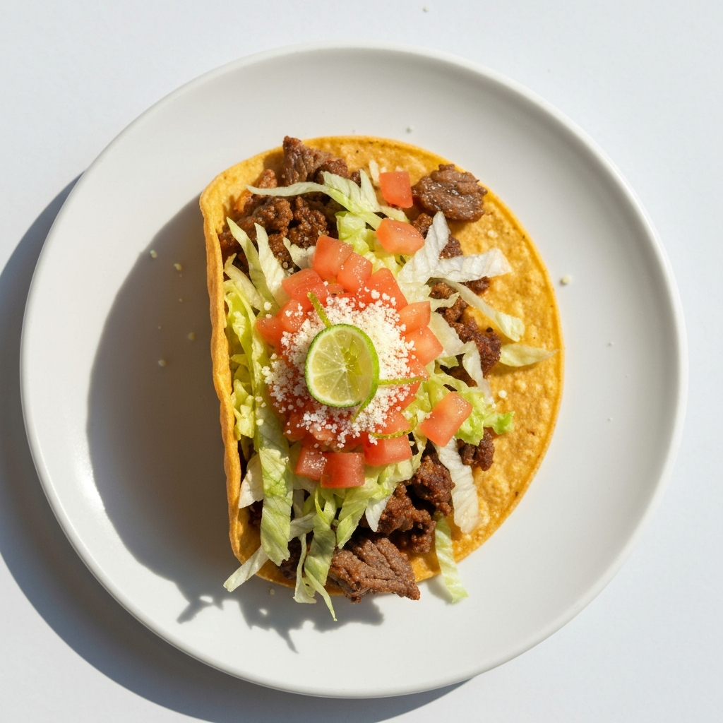 Crunchy beef taco